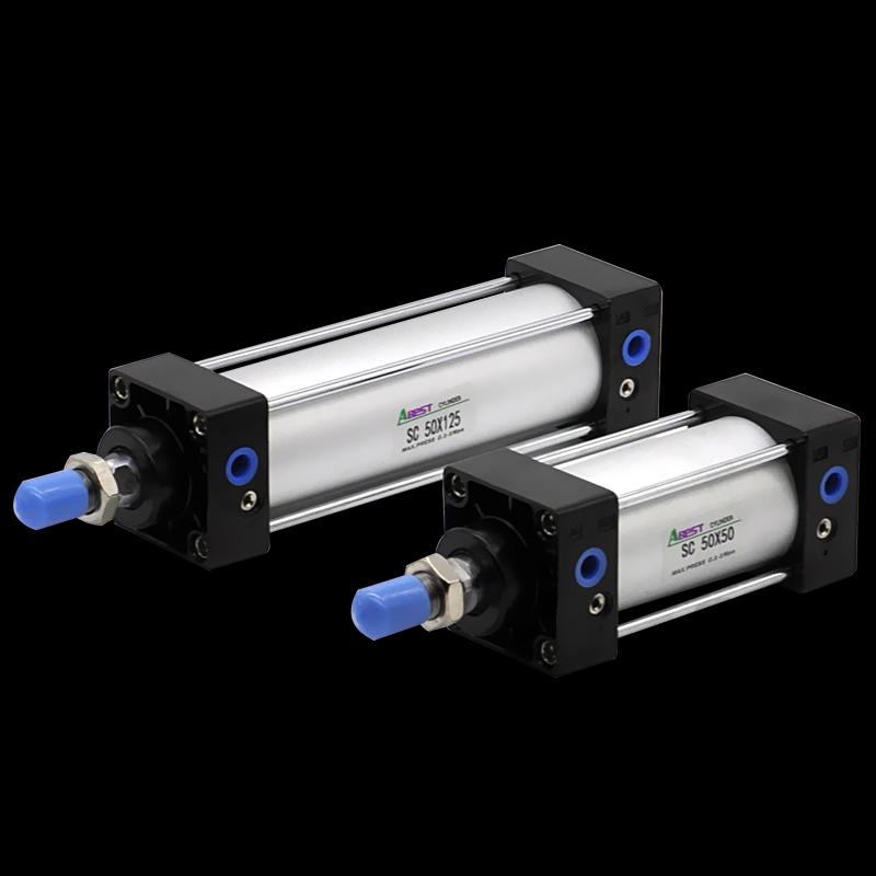 SCJ可调气缸SCJ63x100-50 SCJ50X50-50可调行程手动调节气缸SC缸