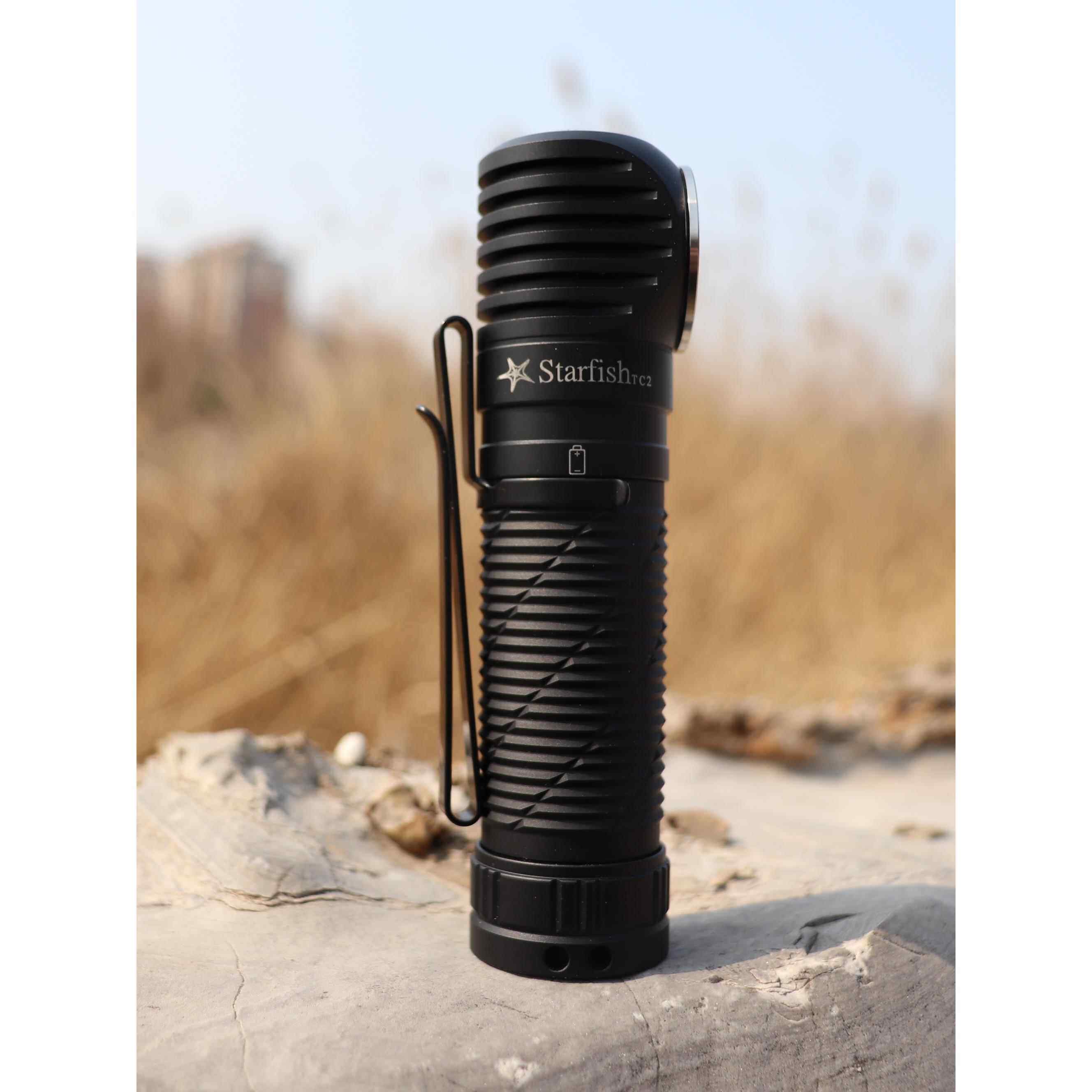 海星Tc2角手电筒头灯胸灯照明工作灯泛光灯超亮便携式充电