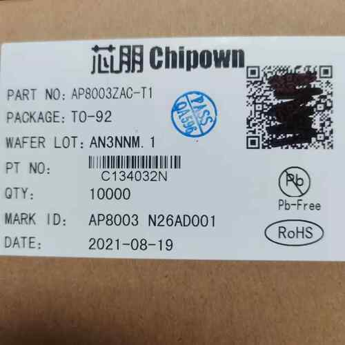 AP8003ZAC-T1 AP8003 三极管TO92 非隔离交直流电源转换芯片(5个)