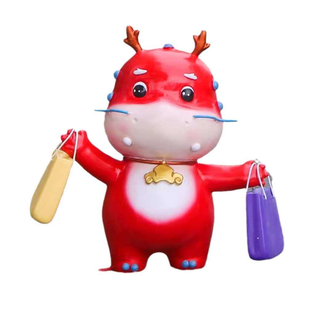 摆件装饰超市草坪玻璃钢雕塑景区幼儿园店面布置卡通小区商场龙