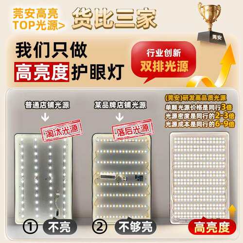 客厅大灯厅简约大眼气客吸d顶灯全光谱护le310吸顶灯全屋中山灯具
