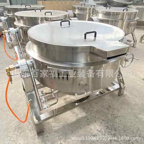 盐焗鸭不锈钢卤煮设备 大型煮菜熬粥炖肉煮锅 燃气可倾式夹层锅