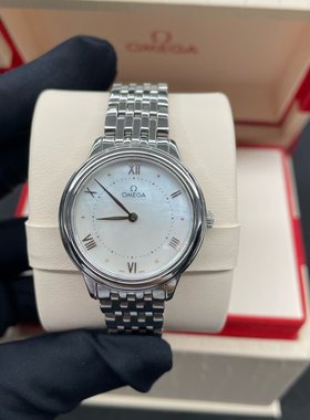 新款全套9.8新欧米茄碟飞系列钢石英贝母女表434.10.30.60.05.001