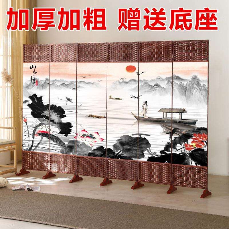 简易屏风隔断客厅遮挡帘可移动折叠挡门挡床玄关挡板隔板工厂