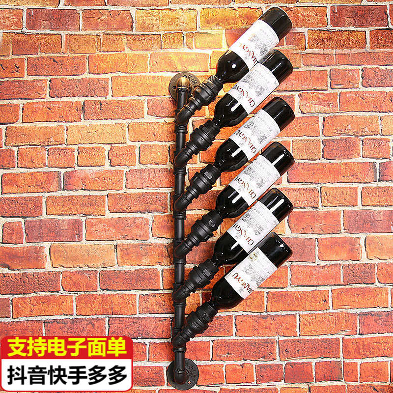酒瓶收纳酒美式红酒复古壁挂奢墙架挂展示架架子葡萄酒架式架轻