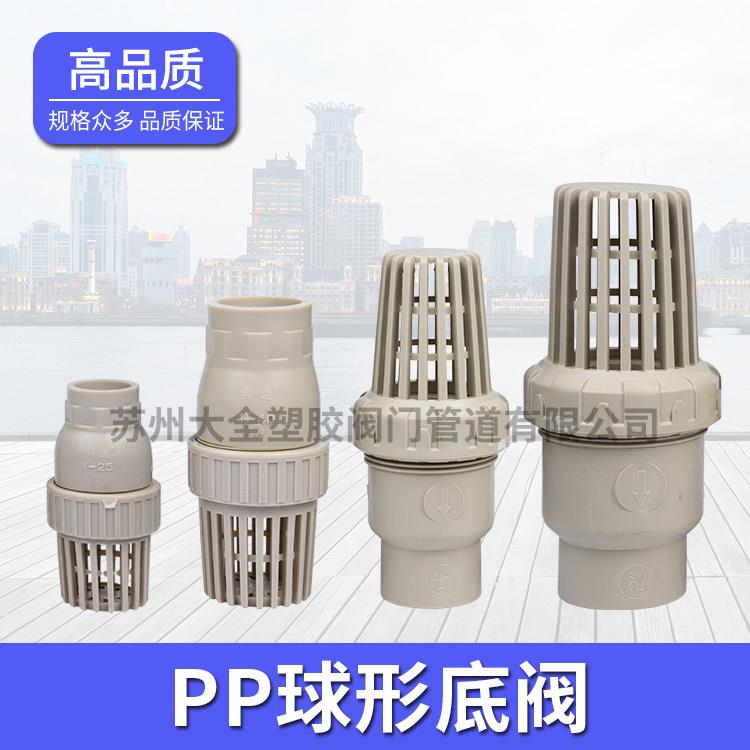 PP球形底阀 PPR底阀 PPH球型底阀PPR底阀抽水泵花篮 32 40 50 63