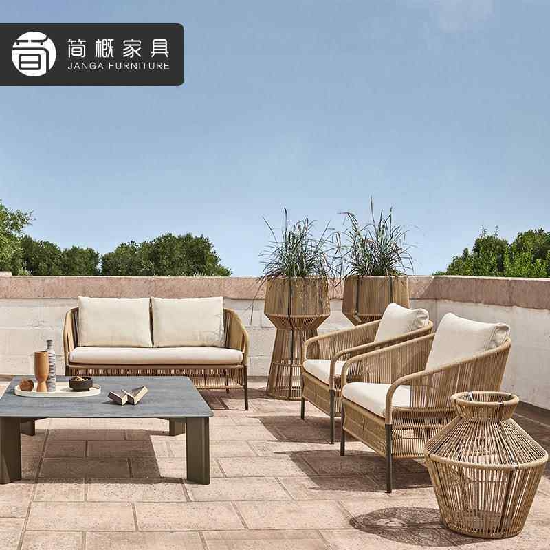 藤北欧户外藤沙发民宿庭院海边沙88滩别墅椅园双花编人椅子室外家,住宅家具,户外沙发,淘宝优惠券,粉丝福利购,淘宝优惠卷