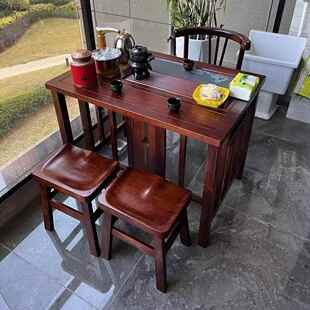 南康小实木椅桌椅茶几家用阳台喝茶茶茶桌外休V2闲茶台客厅户茶桌