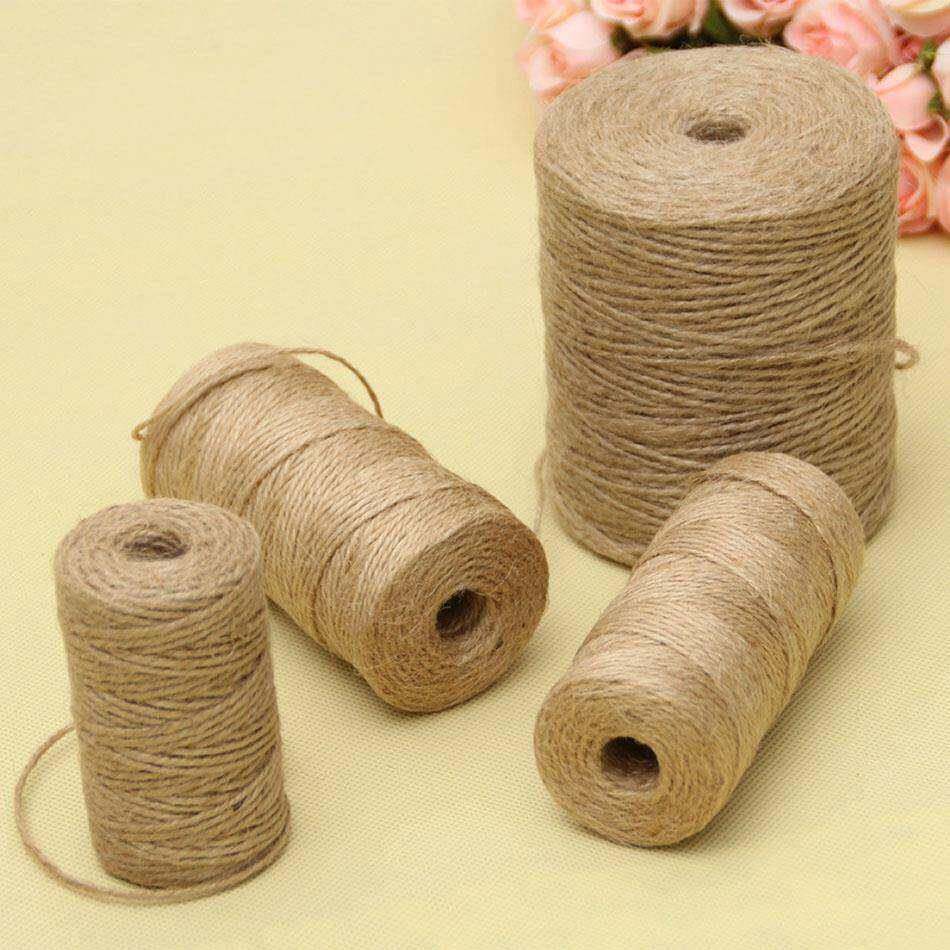 30/50/100Meters Natural Vintage Jute Rope Cord String Twine - 实物图