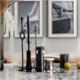 一匚 售楼处酒店会所客厅摆件 现代极简样板间轻奢黑色系金属烛台