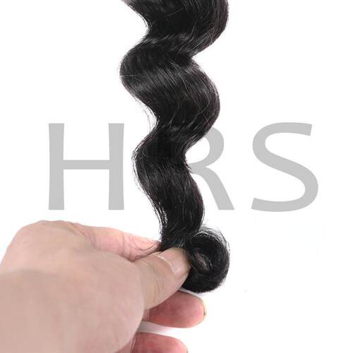 loose wave 4X4Lace Closure真人发蕾丝发块泡发压色厂家低价