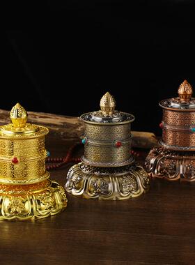 指捻转经UWX筒密宗轮手指捻转经六字真言观心咒音转筒佛前摆经件