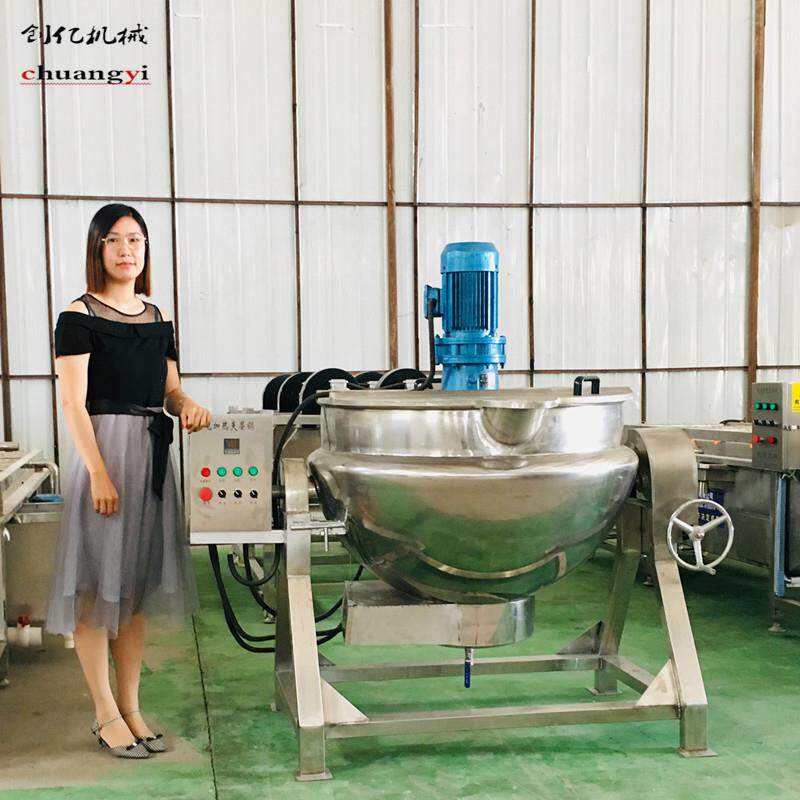 烧菜电加热导热油夹层锅 大专院校可倾斜夹层锅 煮粥夹层煮锅