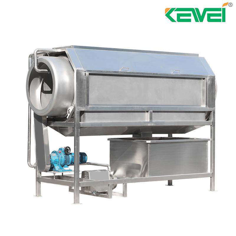 厂家供应喷淋式果蔬滚筒清洗机包装袋表面清洁海鲜水产药材清洗