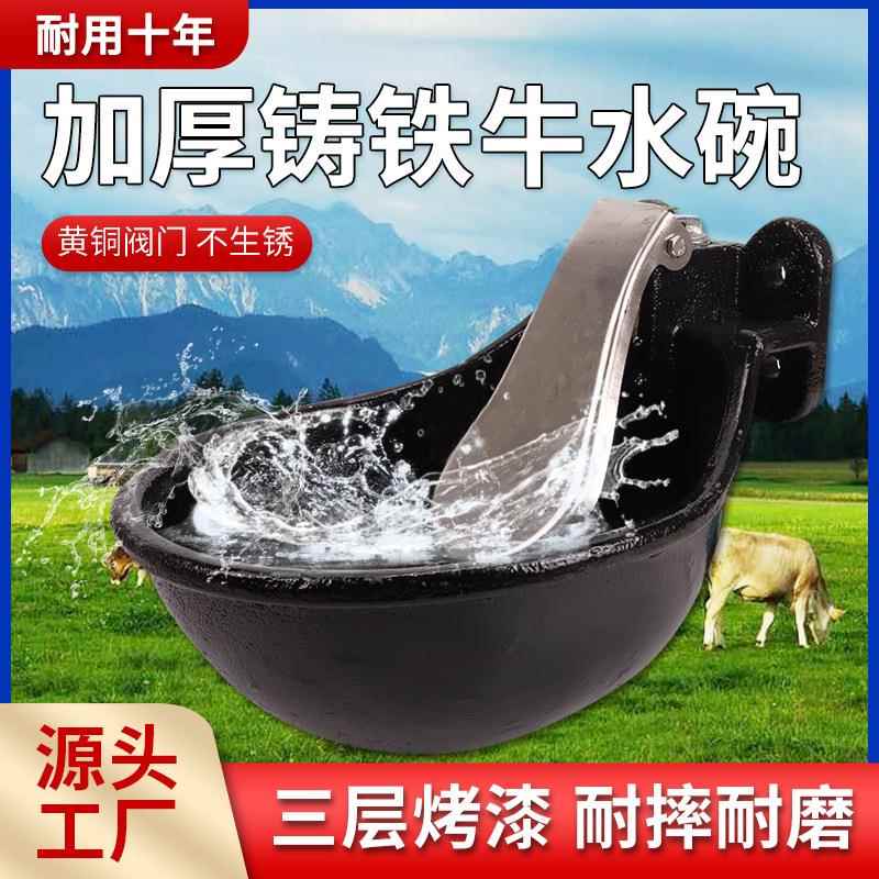 铸铁牛用饮水碗自动饮水器牛水碗马牛喂水吃水碗养牛自动铜阀水槽