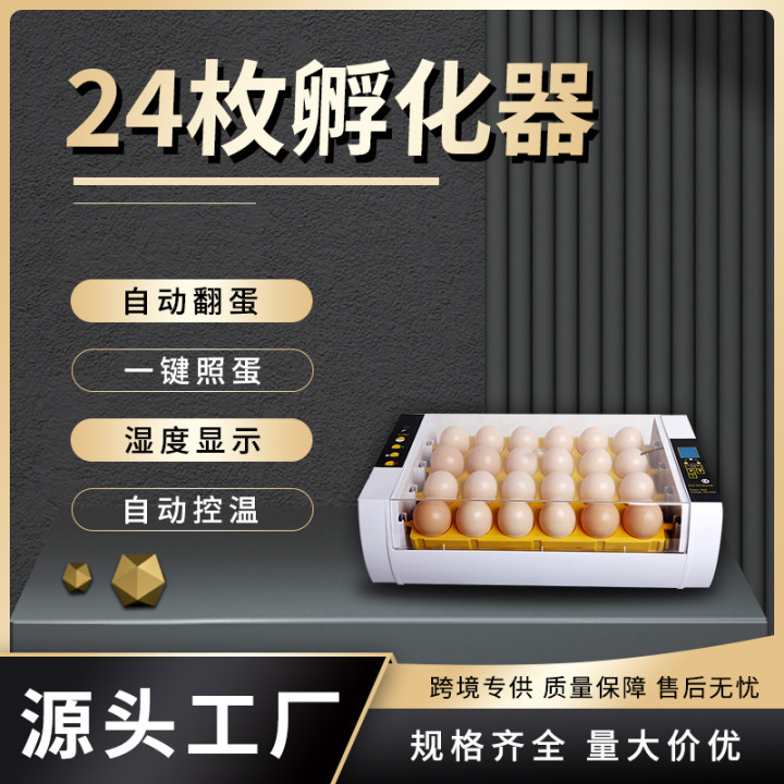 小型家用24枚小鸡孵化器 家禽芦丁鸡蛋孵蛋器孵化设备孵化机