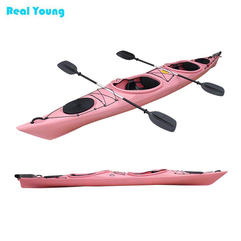 滚塑双人皮划艇座舱式海洋舟漂流艇比赛用艇静水划艇独木舟