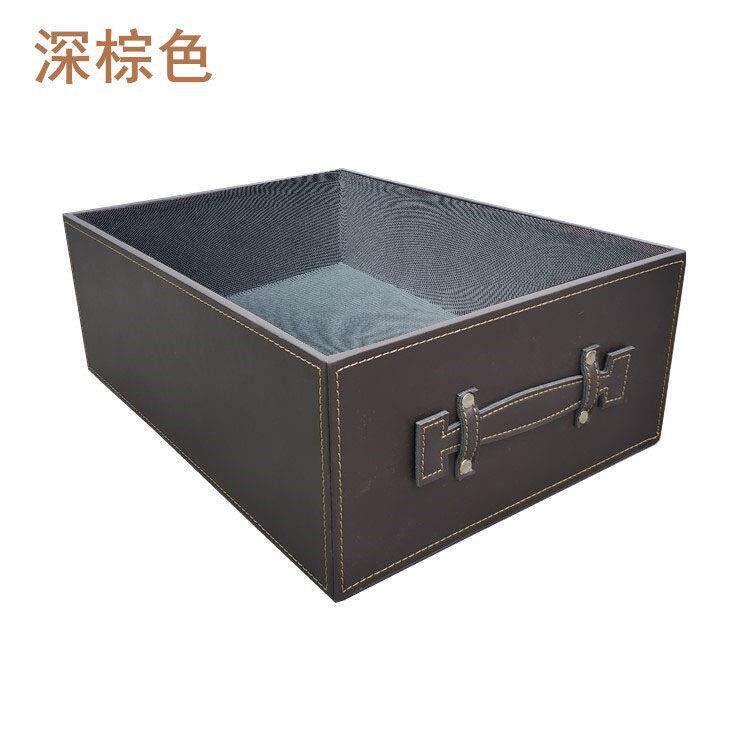 高档皮革衣柜理储物收纳箱定制抽屉收式衣帽间木箱衣箱服纳盒大号