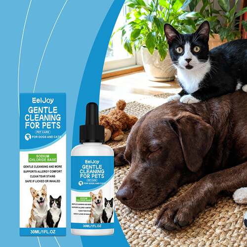 EELJOY Pet Eye Care Solution - Gentle Formula for Daily Comf