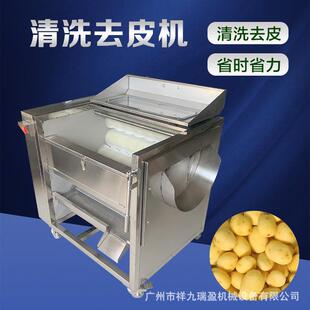 马铃薯土豆毛刷辊清洗机芋头生姜去皮去泥机一年保修土豆削皮机