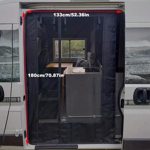 房车门1lf78736户外房车季防蚊昆门帘帘夏虫露营车防晒透气全覆盖