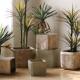 北欧镁泥落地花盆绿植大花器覆古客厅阳台商场花园庭院装 饰摆件
