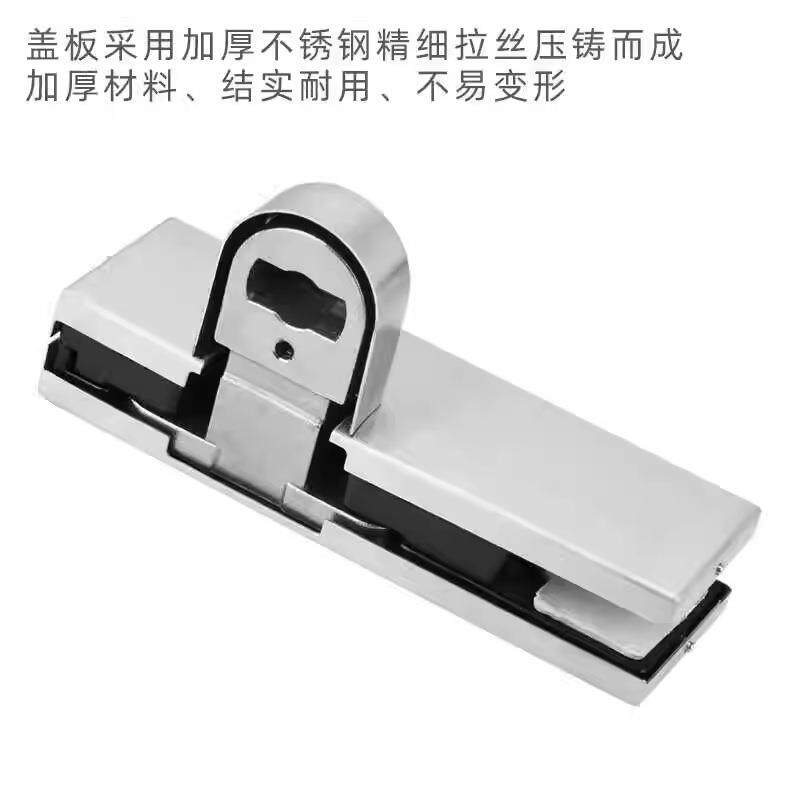 玻璃门偏心下夹无框玻璃门偏芯门夹地弹簧配件180度360度全开下夹