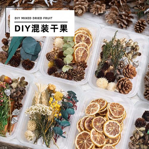 diy装饰品干果干花花盒肉桂干花