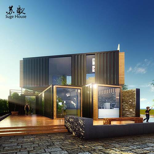 设计建造特色集装箱售楼部 集装箱房 可移动 创意建筑模块化
