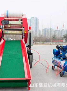 半自动打包捆膜机价格麦草揉搓打存捆机价格VFF青贮玉米秸秆储包