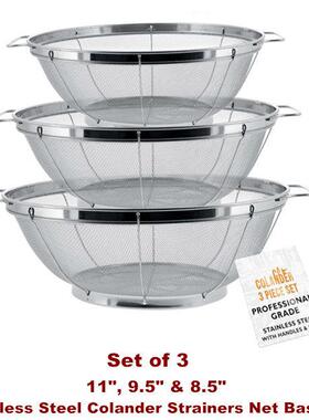 Colander Strainers Net Baskets Kitchen Cooking Mesh Sieve