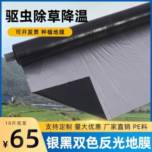 银黑农用地膜反光除草地膜果树园保温塑料薄膜种植膜夏天防虫加厚