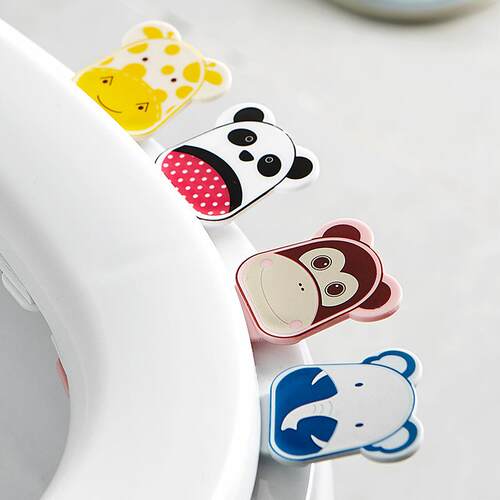 Creative and cute cartoon toilet lid lifter, convenient toil