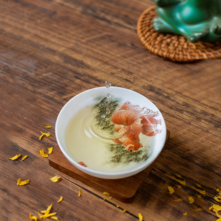 金玉满堂普洱茶杯 国宝级大师釉下五彩纯手绘陶瓷主人杯功夫单杯