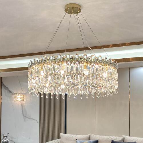 日本进口法式水晶吊灯现代简约客厅灯2023新款设计师灯具高档大气