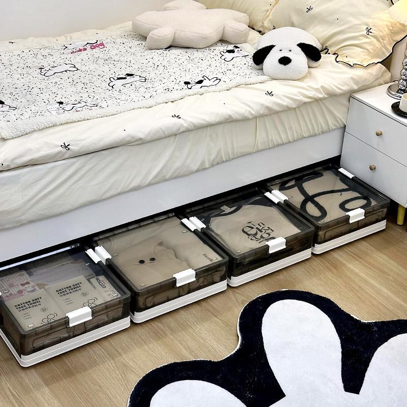 床底扁平收纳箱家用折叠衣物收纳整理箱大容量换季衣服被子储物箱