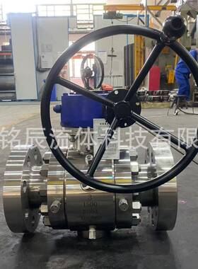 3Q47铭辰Y动-阀150LB电锻钢固定球高压API 法兰连CF8M 硬密封