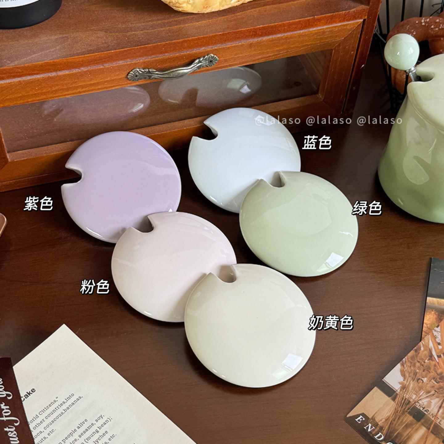 杯盖单卖全新陶瓷咖啡水杯马克杯盖子带孔多颜色配件防尘原装通用