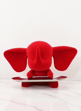 间代简约客小现飞象收纳托盘树脂摆件0300玄关厅样板电视柜家居装