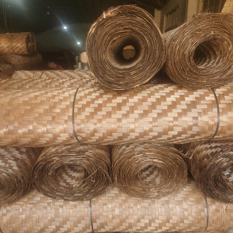 碳化装修竹席手工席子悬吊式天花板墙面工程装饰用竹篾编防蛀覆古