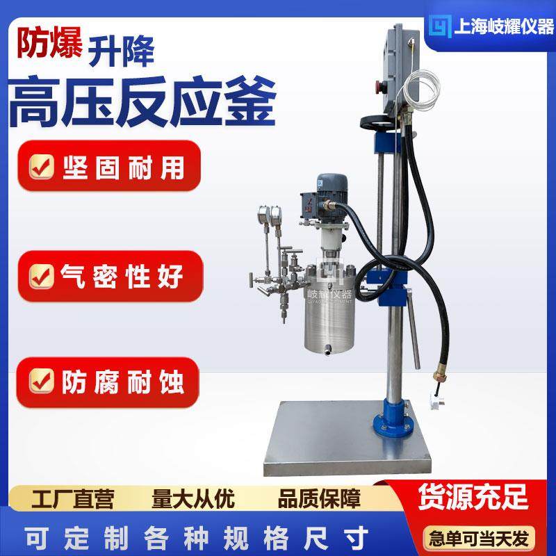 防爆升降高压反应釜实验室油浴高压反应器磁力搅拌高温加热罐