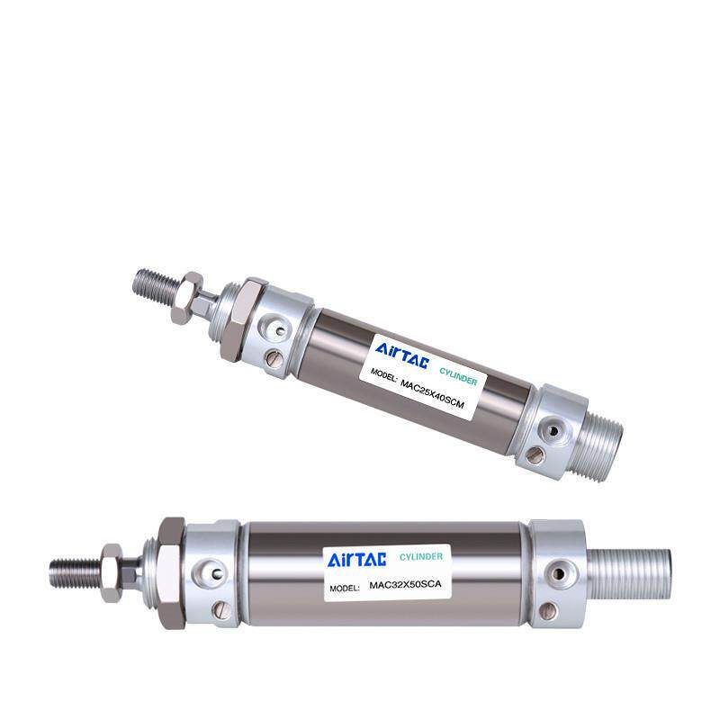 亚德客缓冲型不锈钢迷你气缸MAC50X25-50/75/100/150/200/300SCA