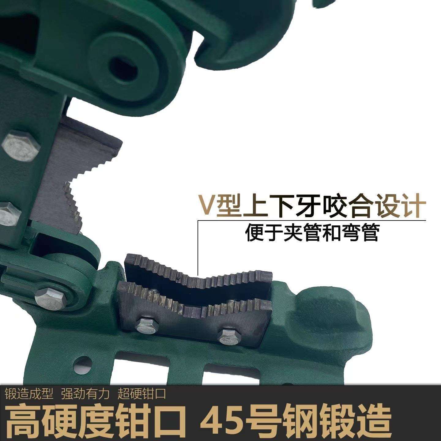 龙虎钳夹管钳割门丝子钳管子台钳台钳重型水322管钳管台虎管钳