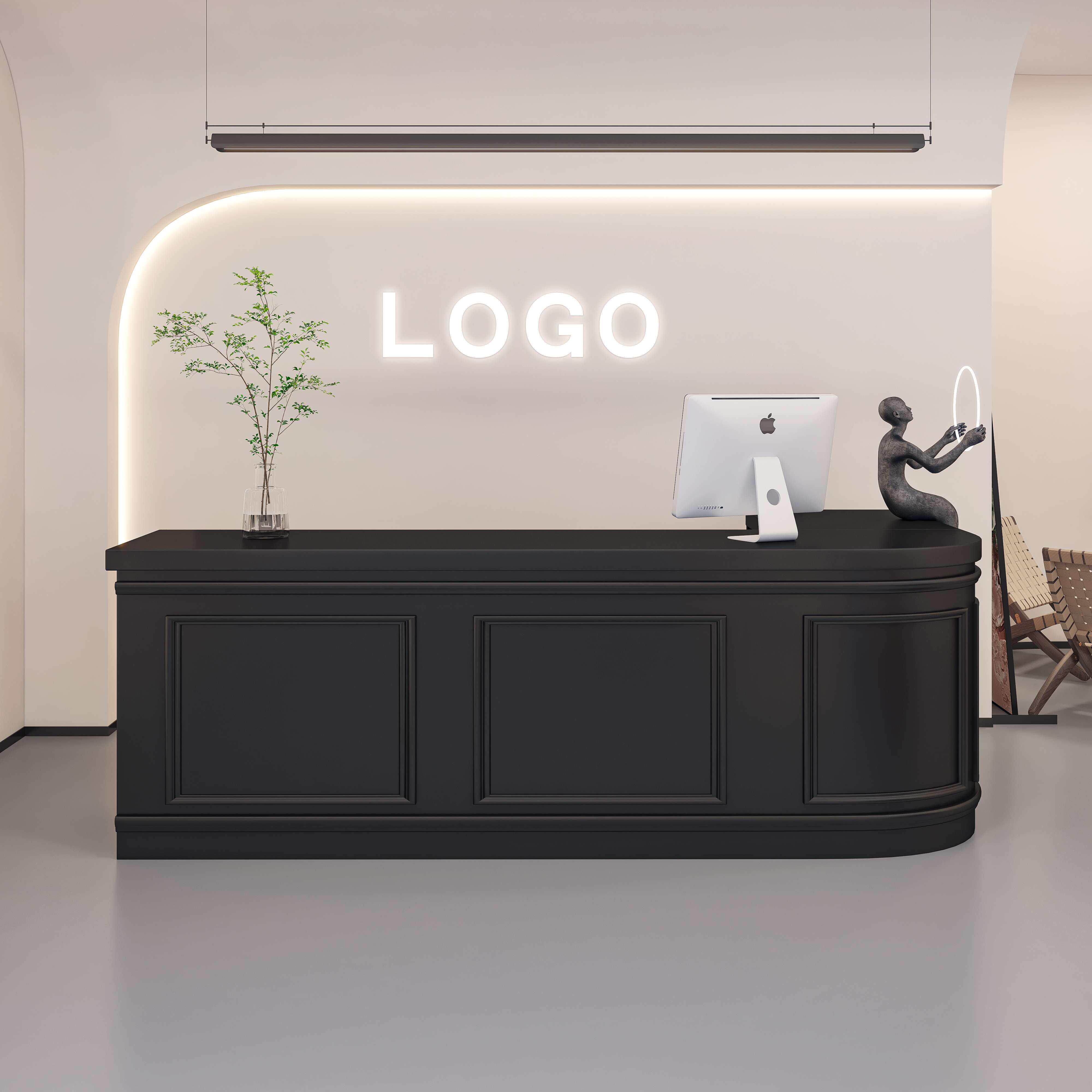 法式覆古收银台服装店吧台蛋糕店柜台美容院接待台网红前台中岛柜