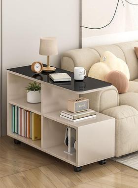 J^简REM约边发几沙边柜客厅移小动茶几柜侧边现代角几边