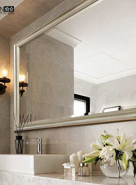 浴室浴室镜子镜子壁挂美式 简约6b76镜子欧式洗手间柜奢华防水