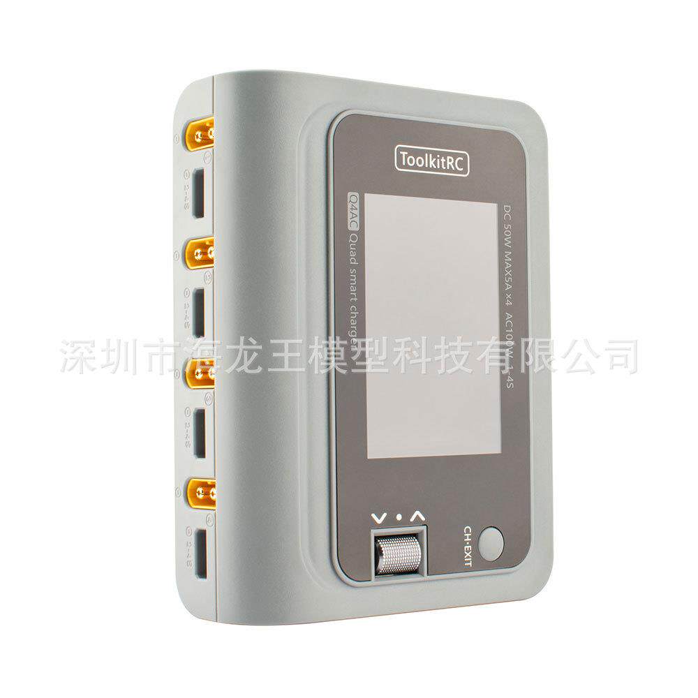 ToolkitRC Q4AC 4x50W 5A AC 100W 4端口DC智能充电器 XT60/XT30