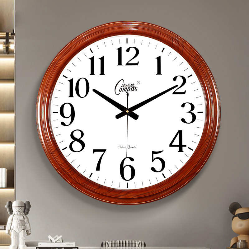 批发康巴丝简约现代大号圆挂钟客厅家用时尚挂墙壁时钟表2025新款