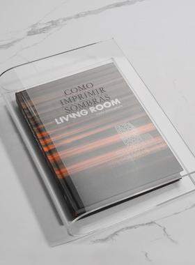 50348简约现创意亚克间力透明书架代书罩酒店样板软饰品装桌面摆