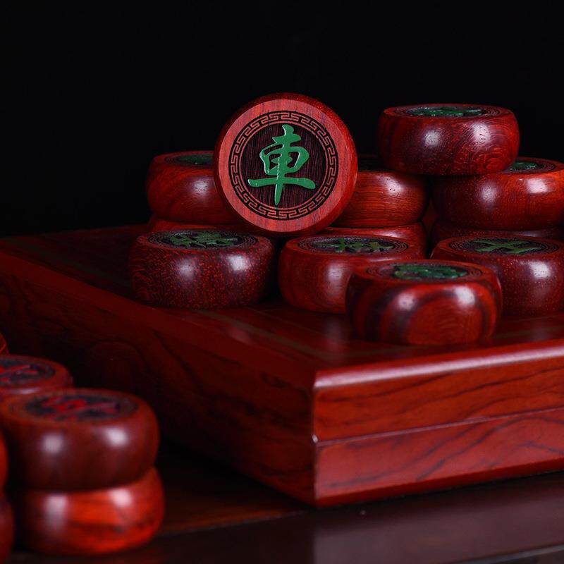花梨象棋套装实木大小号折叠棋盘木质套装送长辈全套送礼